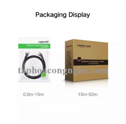 Ugreen 20164 10M màu Đen Cáp mạng LAN CAT6 UTP NW102 30020164